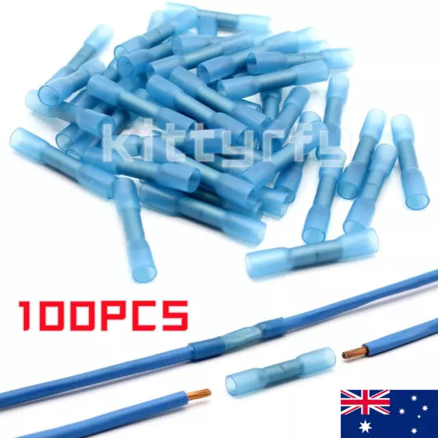 100PCS Heat Shrink Wire Connectors Electrical Crimp Marine Automotive Terminals