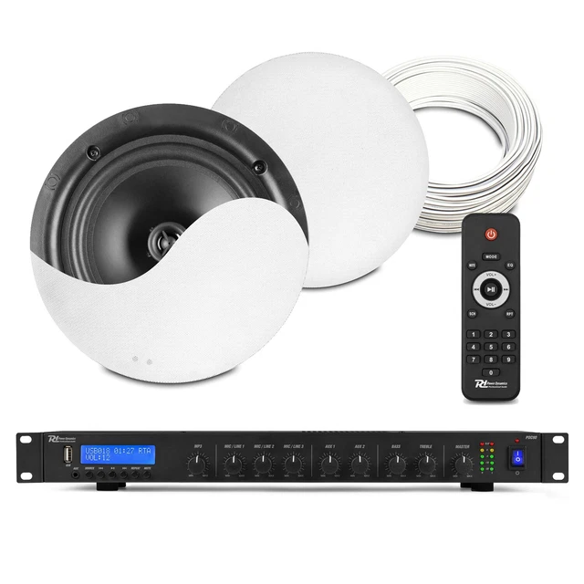 SMALL OFFICE CEILING Speaker System with Media Player Amplifier NCSS6