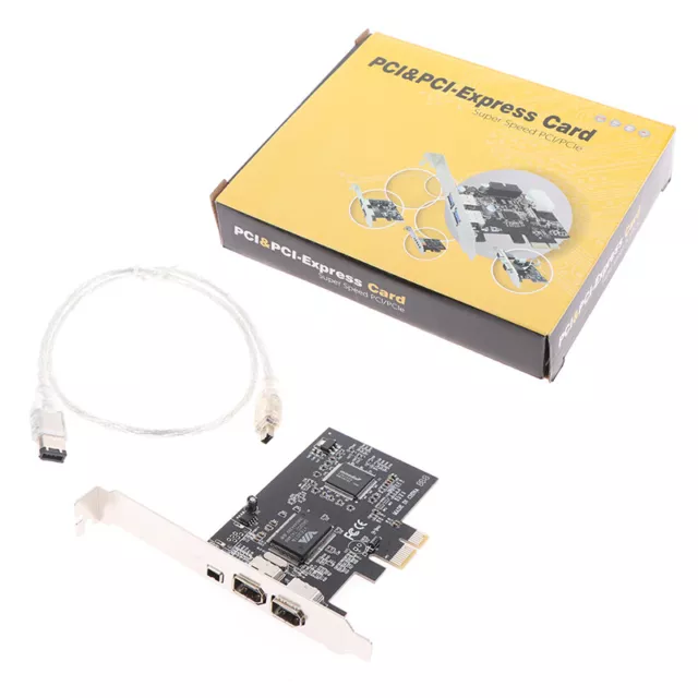 PCIe Firewire Card for Windows 10,IEEE 1394 PCI Express Controller 4 Po#DC