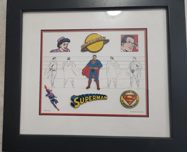 Superman Commemorative Pin And Lithograph Set