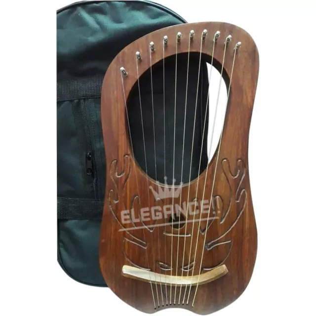 New Lyra Harp Rosewood 10 Metal Strings/Natural Rosewood Lyre Harp Metal Strings