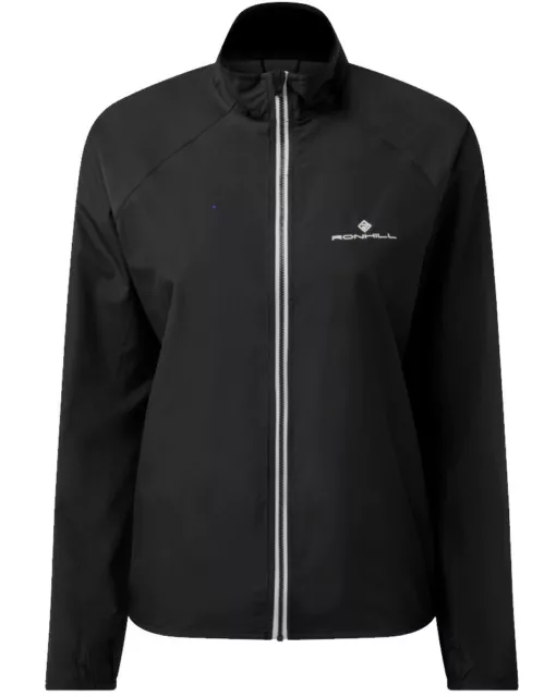 Ronhill Damen CORE Windjacke leichtes Sport-Laufoberteil schwarz LP £52