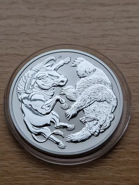 1 Dollar Australien Bull and Bear 2020 1 Unze Silber