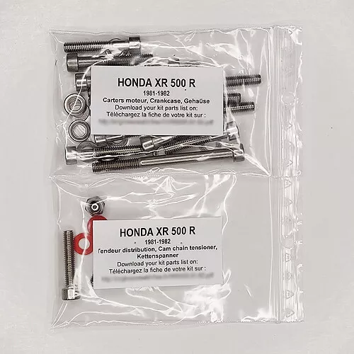 HONDA XR 500 R 1981 1982 Kit n°3 vis BTR inox carter moteur XR500 XR500R