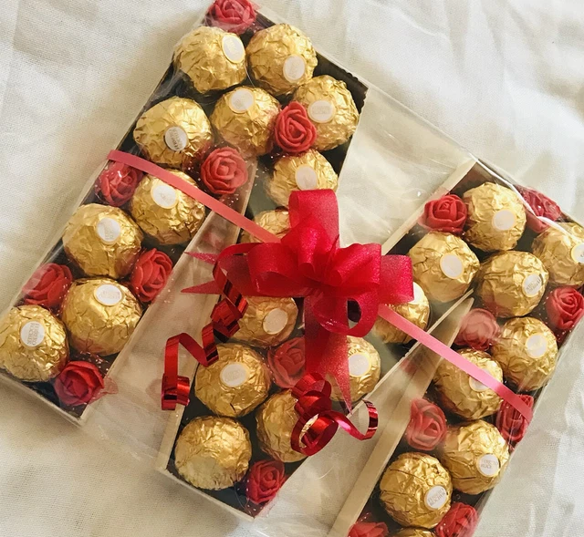 22CM WOODEN FILLABLE Letter M Sweets /Chocolate £24.00 PicClick UK