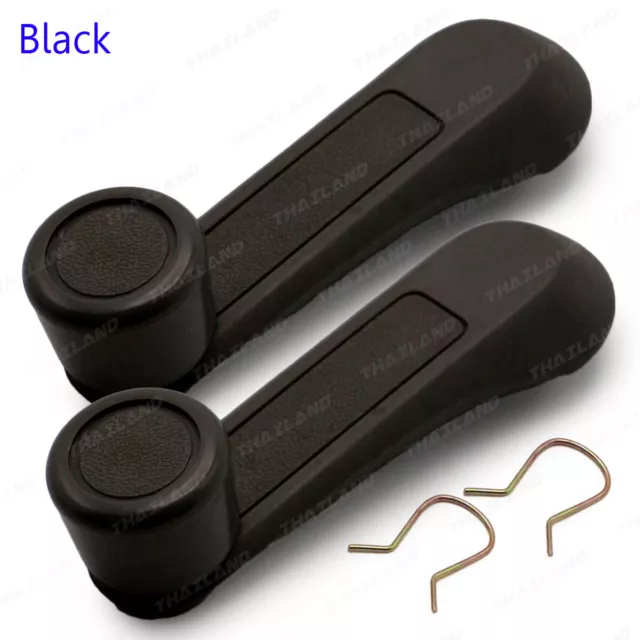 Coppia Maniglia Manovella Finestre Nera per Pickup Isuzu TFR KBZ 1981 1995