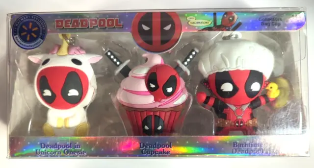 Deadpool Collectors Bag Clip Cupcake Bath time Marvel Walmart Exclusive