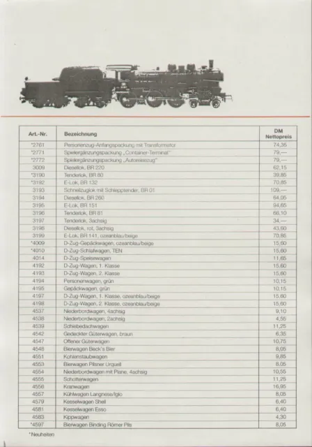 catalogo PRIMEX 1985 Preisliste Modelleisenbahn Zubehör Märklin COPY   D  aa 2