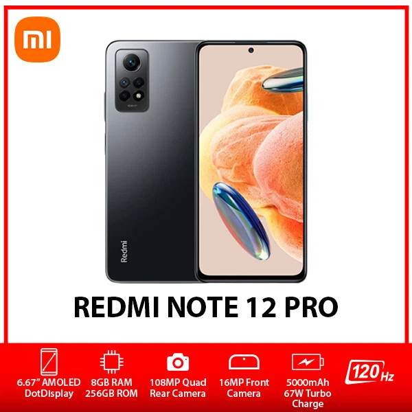 XIAOMI REDMI NOTE 12 Pro 4G Dual SIM Android Mobile Phone AU – Grey/8GB ...