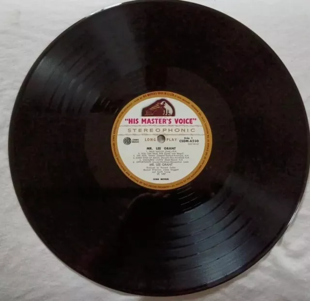 Mr Lee Grant-Mr Lee Grant Vinyl LP Album. 1967 His Master's Voice CSDM 6250. 3