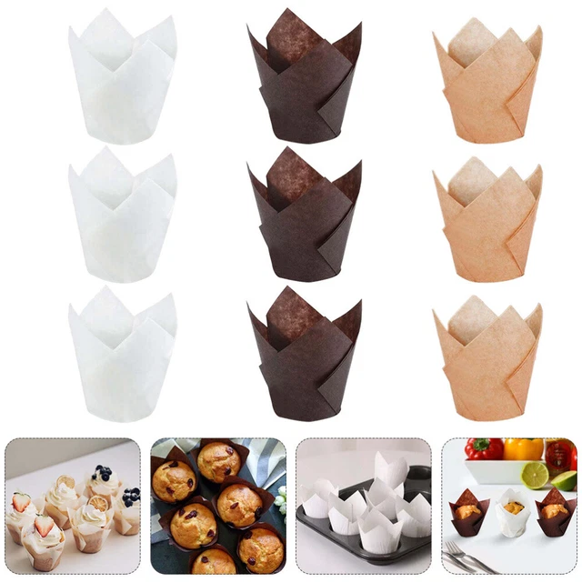 Porta fodere pergamena muffin tazza tulipani carta cupcake