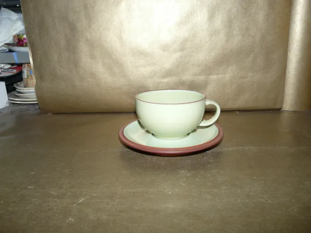 denby juice tea cup and saucer apple green