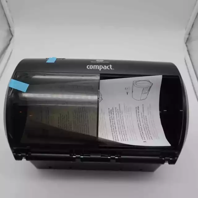 Compact 56784A Side by Side 2 Roll Toilet Paper Dispenser Black, WITH KEY