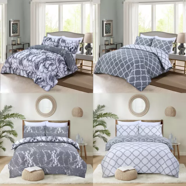 Luxury Printed Bedding Set Duvet Quilt Cover 100% Cotton Double King Super King