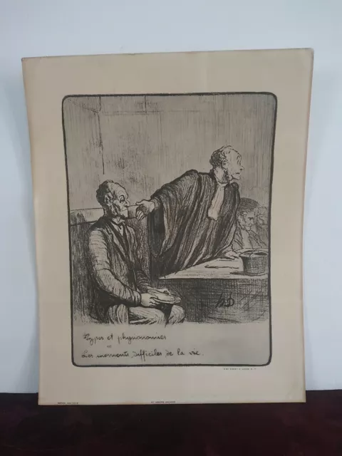 RARE Sydney Z. Lucas Lithograph Print By Honore Daumier Types et Physionomies