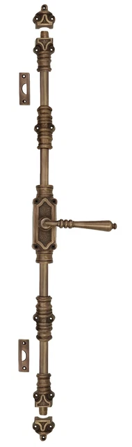 Wardrobe Door Espagnolette Bolt/Cremone Bolt Upto 9 Ft Antique Brass Unlacquered