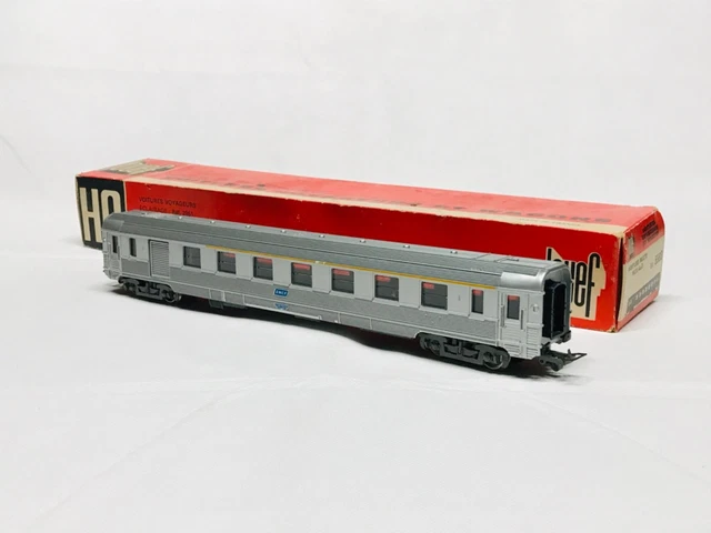 Lot De 5 Wagons Jouef HO Inox Toit Noir - Réf. 451 & 435b - Pour Pièces Ou Restauration - Occasion