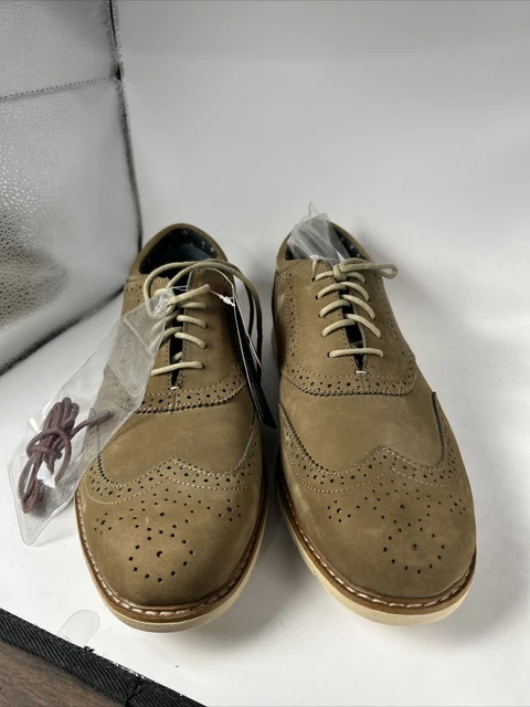 GH BASS Co Mens Oxford Wingtip Shoes US Size 10.5 Gunsmoke Suede Leather 17.74 PicClick