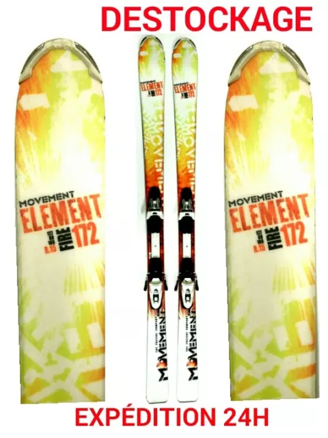 ski occasion adulte MOVEMENT "DEMON" taille:172 cm+ fixations-------PETIT BUDGET 2