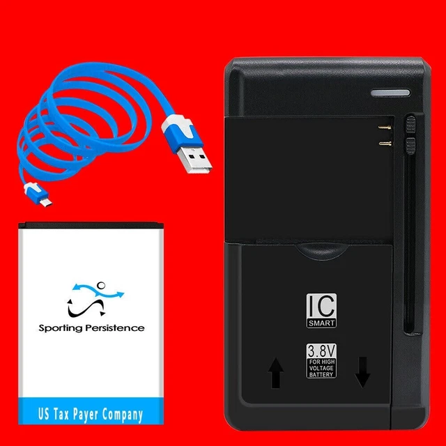 High Power 1600mAh Substitutable Battery External Charger Cable for Doro D7050TL