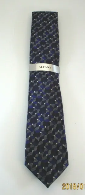 Alfani Men's Slim Geo Tie Purple One Size