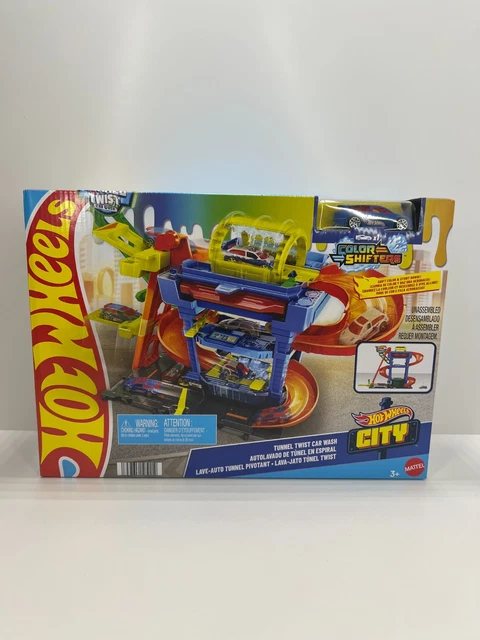 HOT WHEELS CITY Toy Car Juego de Pistas Túnel Giro Lavado de