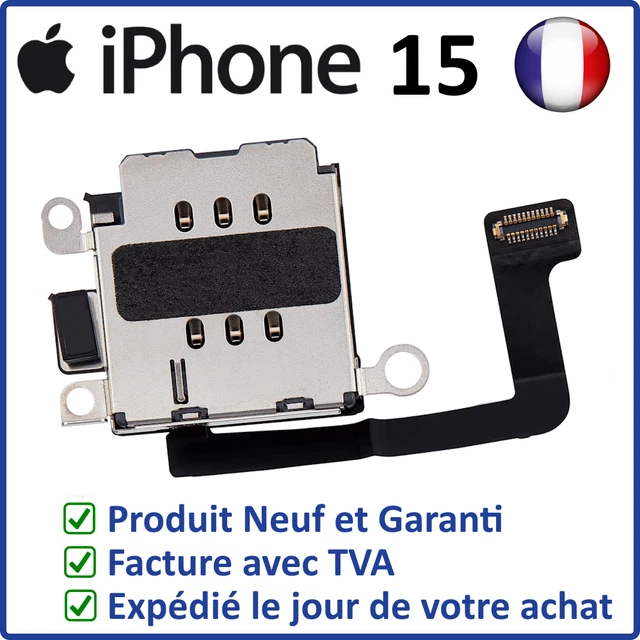 Connecteur Tiroir SIM Interne Pour IPhone 15 - Lecteur Carte SIM - Neuf