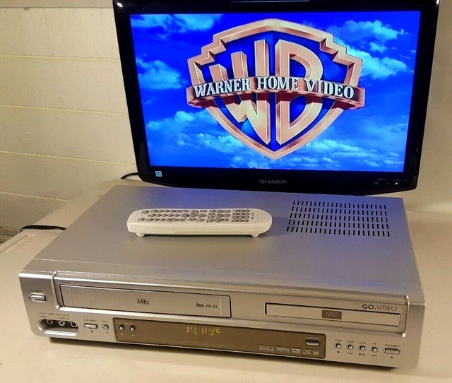 GO VIDEO DVD/VCR Combo Vhs Player Dual Deck, Remote, Tested Working 69
