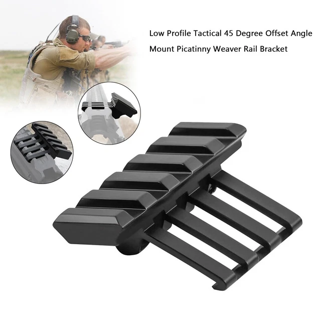 Rail Tactique 5 Slots 45° Décalé 20 Mm Picatinny/Weaver – Montage Offset Pour Laser Ou Lampe Sur KelTec Sub 2000