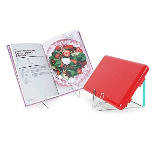 Book Stand Cookbook Stand Fold-n-Stow Adjustable Reading Stand Music Book Eas...