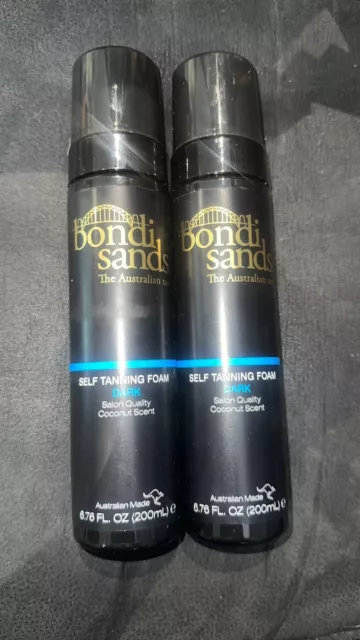 2 X Bondi Sands 200ml Self  Tanning Foam - Dark New
