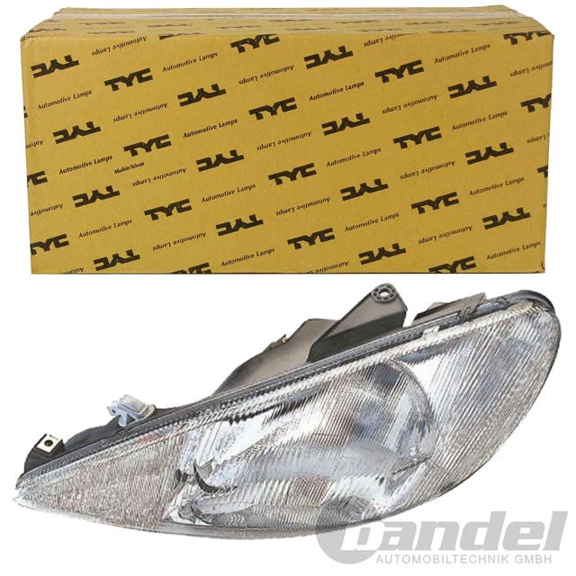 TYC FARO PRINCIPALE H4 SINISTRO adatto per PEUGEOT 206 CC SW 1.1 - 2.0 16V GPL