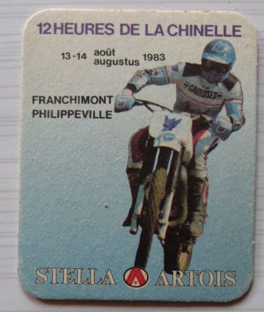 1983 Sous Bock Biere Stella Artois 12 H De La Chinelle, Enduro Moto Franchimont