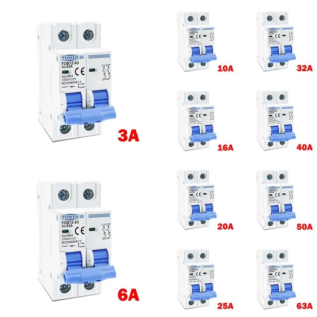 Mini Interruttore Circuito Solare 2P DC 1000V di Alta Qualità per Sistema Energ