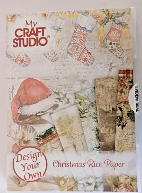 My Craft Studio USB Design Ihre eigenen Weihnachtspapiere mit bedruckbarem Reispapier