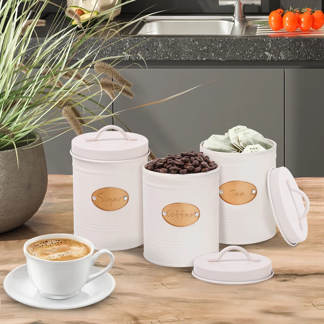 SET CONTENITORI DA Cucina Barattolo Di Zucchero T Caff Lattine Manico set-contenitori-da-cucina-barattolo-di-zucchero-t-caff-lattine-manico