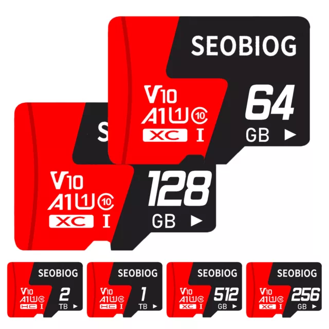 32/64/128/256/512gb/1tb/2tb C10 Memory Card Large Memory Data Storage High