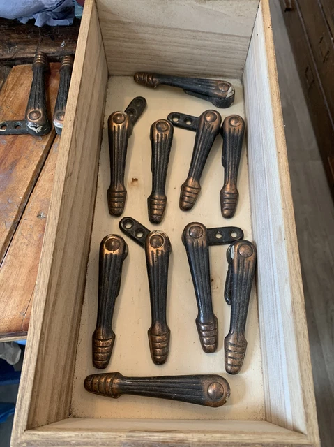 19 Vintage Antique Stair Clips Copper ?
