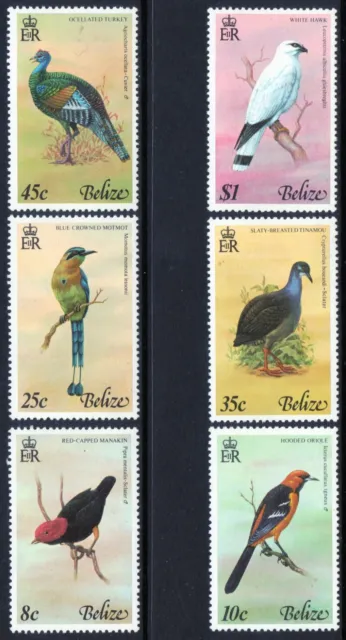 Belize 1977 QEII Birds set of 6 mint stamps MNH