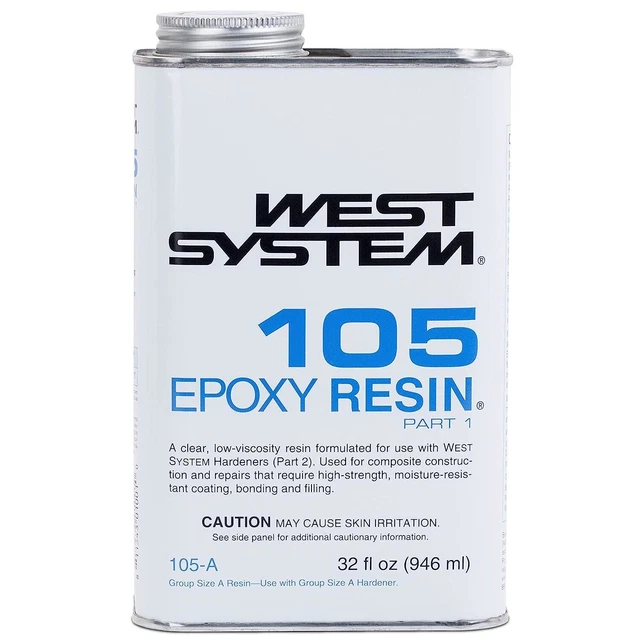West System 105 Epoxy Resin, Clear - Quart