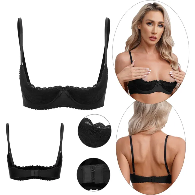 Reggiseno donna sexy 1/4 tazza push up sottofilo mensola in pizzo top reggiseno lingerie