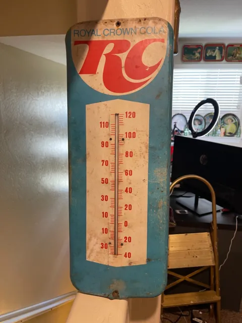 RC Cola  Royal Crown Thermometer 26" X10" Original not Coca Cola or Pepsi