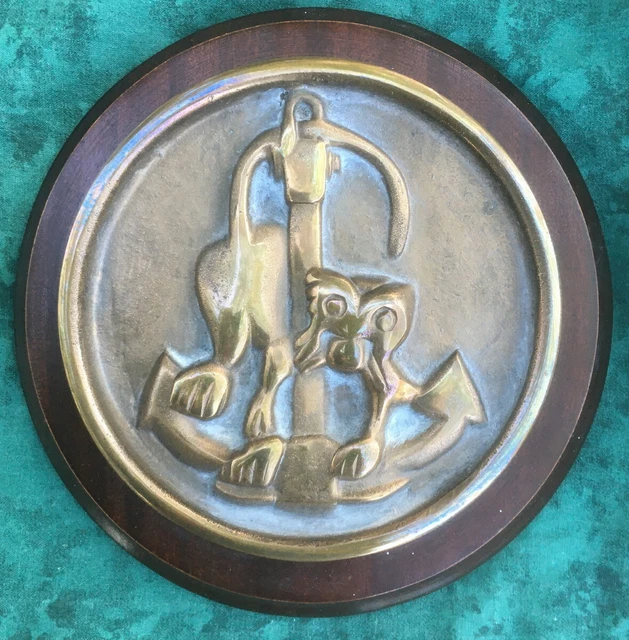 TAPE DE BOUCHE Contre Torpilleur LE MALIN Bois 173 mm Bronze 130mm