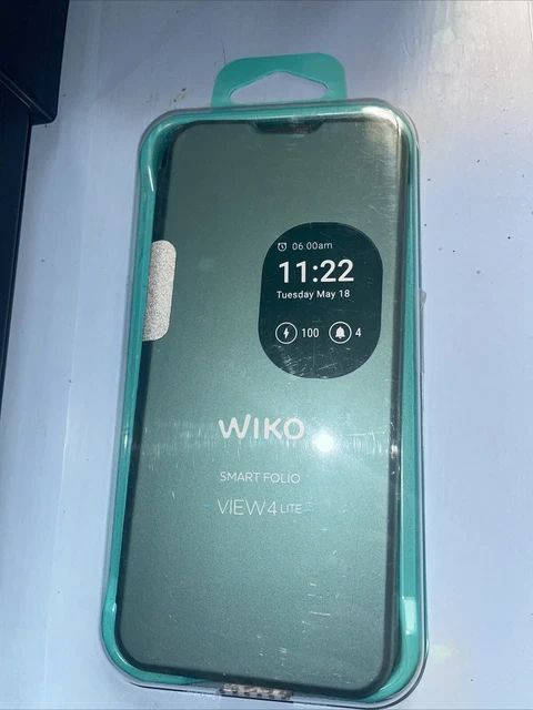 Coque WIKO View 4 Lite – Smart Folio Smoked Bleen, Protection Ultra Fine