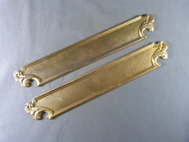 ⭐ French Vintage Brass Push Door Plate leaf decor, cleanliness plates ⭐