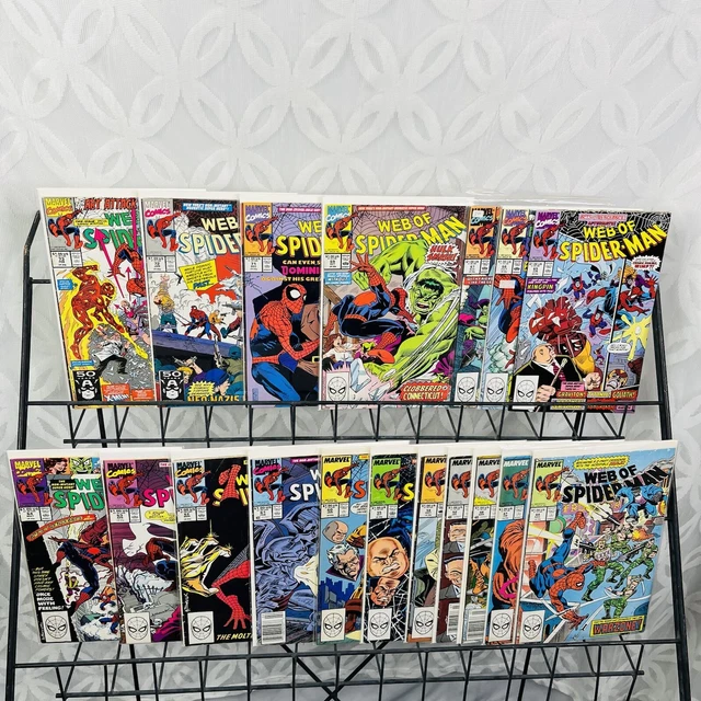 Web of Spider-Man 44 47-48 52 54-55 60-67 69 71-73 Lot Hulk Fixit App Copper Age