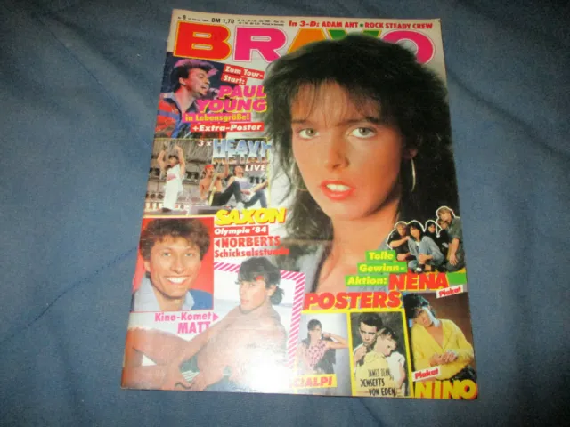 Bravo 16.2.1984 8/84 mit Nena Poster Heft komplett