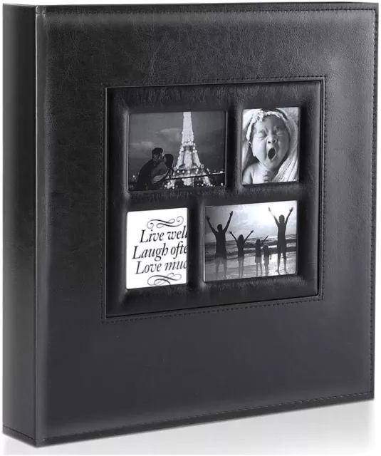 Benjia Photo Album 500 Pockets 6x4 Photos Extra Large Size Leather Cover Slip