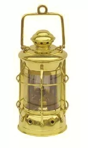 Bootslampe Schiffslampe Nelson-Lampe Messing Petroleumbrenner ca.28 x Ø 13cm