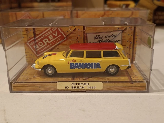Citroën DS ID Break Banania - Norev 1/43 - Boîte Tiroir - Made In France - Occasion